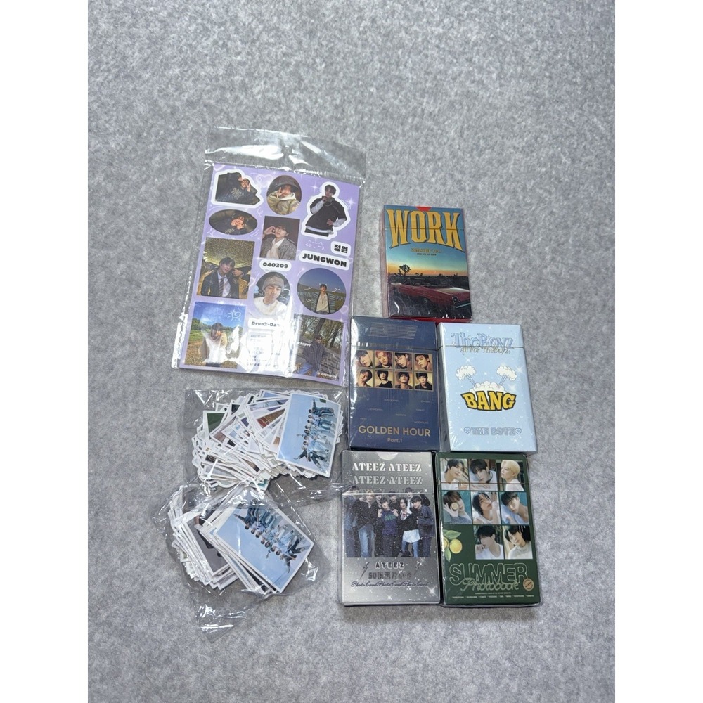 K Pop 5 Card pack Bundle W Stickers
